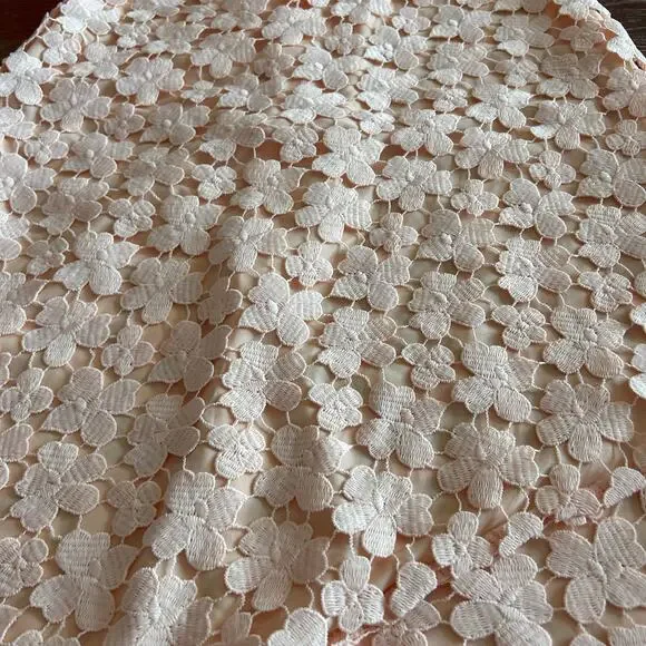 Shoshanna Marcella Lace Dress Blush Pink Anthropologie Floral Midi Size 4 - Picture 10 of 16